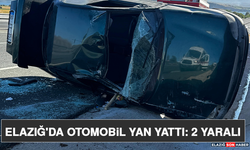 Elazığ'da Otomobil Yan Yattı: 2 Yaralı
