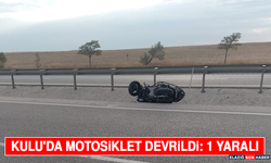 Kulu'da motosiklet devrildi: 1 yaralı