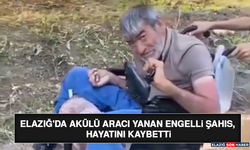 Elazığ'da Akülü Aracı Yanan Engelli Şahıs, Hayatını Kaybetti
