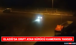 Elazığ'da Drift Atan Sürücü Kameraya Yansıdı