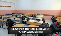 Elazığ’da Öğrencilere Afet Farkındalık Eğitimi