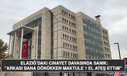 Elazığ’daki Cinayet Davasında Sanık: "Arkası Bana Dönükken Maktule 1 El Ateş Ettim"