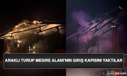 Araklı Turup Mesire Alanı’nın Giriş Kapısını Yaktılar