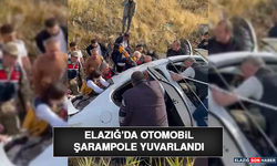 Elazığ’da Otomobil Şarampole Yuvarlandı
