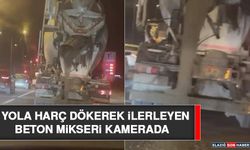 Yola Harç Dökerek İlerleyen Beton Mikseri Kamerada