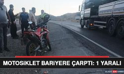 Motosiklet Bariyere Çarptı: 1 Yaralı