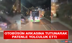 Otobüsün Arkasına Tutunarak Patenle Yolculuk Etti