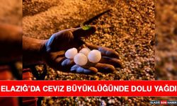 Elazığ’da Ceviz Büyüklüğünde Dolu Yağdı