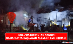 Bolu'da Korkutan Yangın: Samanlıkta Başlayan Alevler Eve Sıçradı