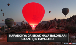 Kapadokya’da Sıcak Hava Balonları Gazze İçin Havalandı