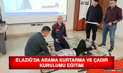 Elazığ'da Arama Kurtarma ve Çadır Kurulumu Eğitimi