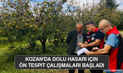 Kozan'da Dolu Hasarı İçin Ön Tespit Çalışmaları Başladı