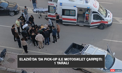 Elazığ’da 'da Pick-Up İle Motosiklet Çarpıştı: 1 Yaralı
