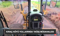 Kıraç Köyü Yollarında Yağış Müdahalesi