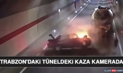 Trabzon'daki Tüneldeki Kaza Kamerada