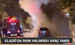 Elazığ’da Park Halindeki Araç Yandı