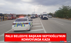 Palu Belediye Başkanı Septioğlu’nun Konvoyunda Kaza