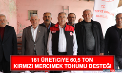 181 Üreticiye 60,5 Ton Kırmızı Mercimek Tohumu Desteği