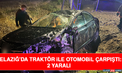Elazığ’da Traktör İle Otomobil Çarpıştı: 2 Yaralı