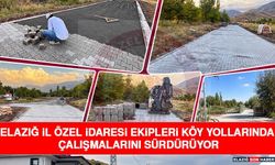 Elazığ İl Özel İdaresi Ekipleri Köy Yollarında Çalışmalarını Sürdürüyor