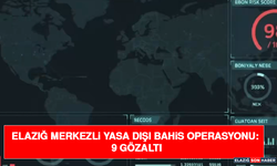 Elazığ Merkezli Yasa Dışı Bahis Operasyonu: 9 Gözaltı