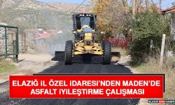 Elazığ İl Özel İdaresi’nden Maden’de Asfalt İyileştirme Çalışması
