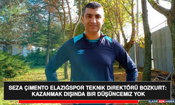 Seza Çimento Elazığspor Teknik Direktörü Bozkurt: Kazanmak Dışında Bir Düşüncemiz Yok