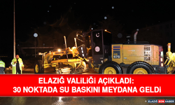 Elazığ Valiliği Açıkladı: 30 Noktada Su Baskını Meydana Geldi