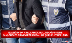Elazığ’ın da Aralarında Bulunduğu 58 İlde Suç Örgütlerine Operasyon: 348 Şüpheli Yakalandı