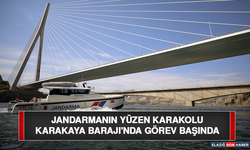 Jandarmanın Yüzen Karakolu Karakaya Barajı'nda Görev Başında