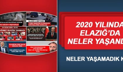 2020 Yılında Elazığ'da Neler Yaşandı?