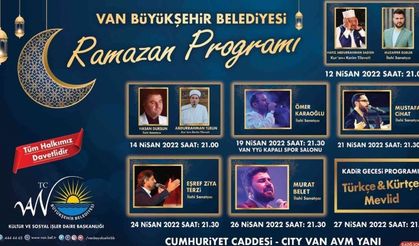 Van Büyükşehir Belediyesi etkinlikleriyle Van’da Ramazan dolu dolu yaşanacak
