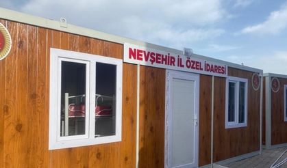 Deprem bölgesine konteyner desteği