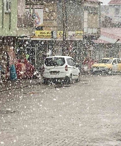 Nisan ayında Bingöl’de lapa lapa kar sürprizi