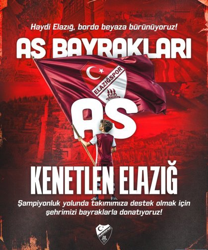 Elazığspor, Şehirde Bayrak Seferberliği Başlattı