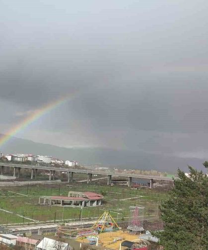 Bingöl'de gökkuşağı görsel şölen oluşturdu