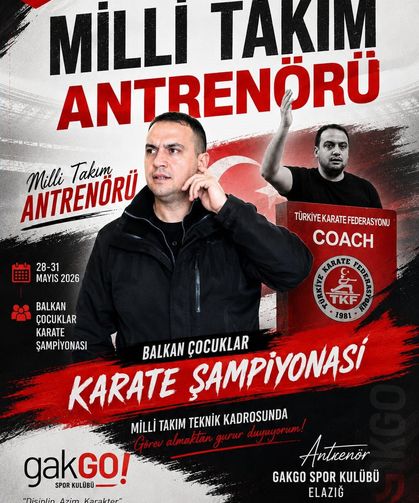 Elazığlı Polis Memuruna Antrenöre Milli Görev