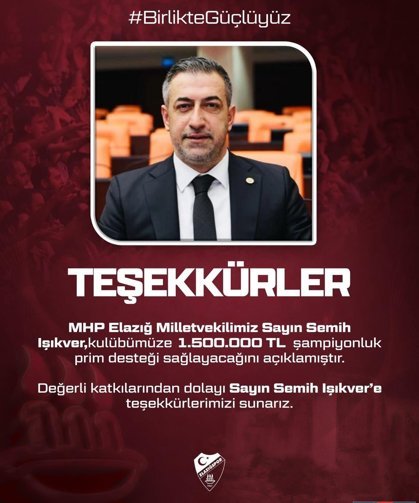 Milletvekili Işıkver’den 1 Milyon 500 Bin TL Prim