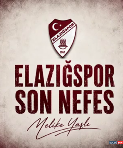 Söz Yazarı Melike Yaşlı’dan Elazığspor Eseri