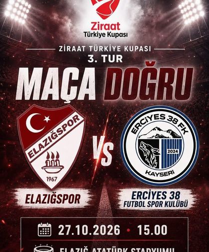 Elazığspor, ZTK’da Erciyes 38 FK’yı Ağırlıyor
