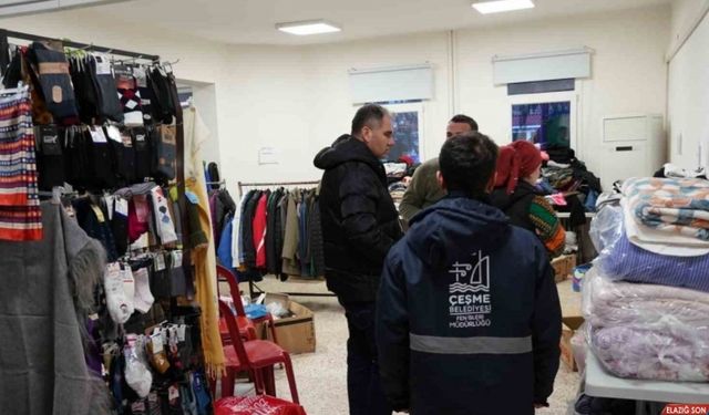 Çeşme Belediyesi, depremzedeler için ücretsiz butik açtı
