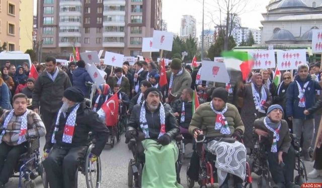 Memur-Sen Engelli Komisyonu’ndan Gazze’ye destek ve Şehitlere rahmet yürüyüşü
