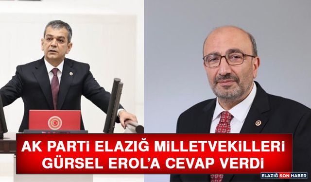 AK PARTİ ELAZIĞ MİLLETVEKİLLERİ GÜRSEL EROL’A CEVAP VERDİ