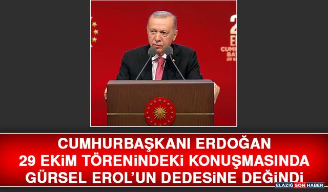 Cumrhurbaşkanı Erdoğan'dan 29 Ekim Töreninde 'Diyap Ağa' Vurgusu