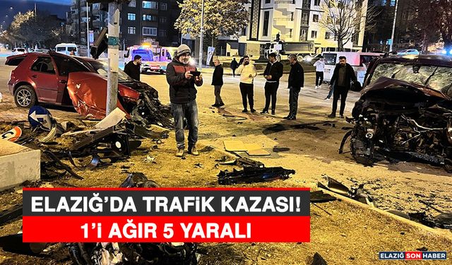 Elazığ’da Trafik Kazası: 1’i Ağır 5 Yaralı