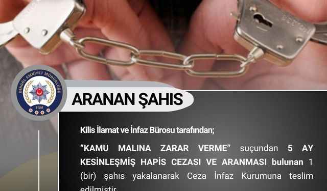 Bingöl’de aranan 6 şüpheli yakalandı