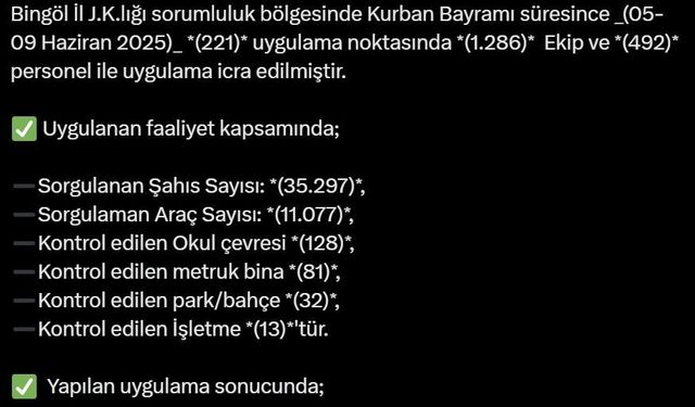 Bingöl’de aranan 390 şüpheli yakalandı