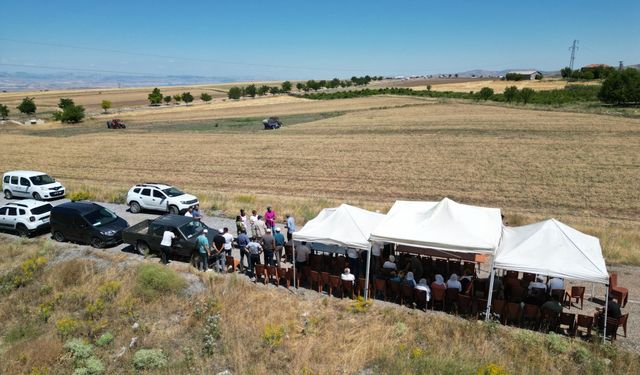 Ağın'da nohut hasadı yapıldı