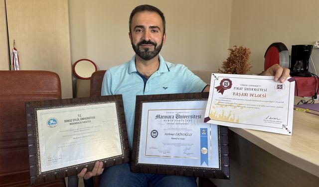 Okuma azmiyle önce mühendis, sonra avukat oldu, bu yıl da tıp fakültesini bitirdi