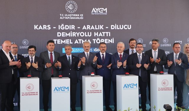 Bakan Uraloğlu, Kars-Iğdır-Aralık-Dilucu Demir Yolu Hattı Temel Atma Töreni'nde konuştu: (2)